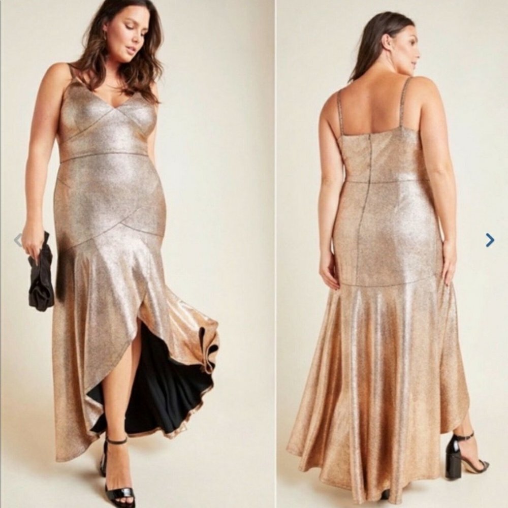 NWT Anthropologie Vicky Metallic Maxi Dress by Hutch Plus Size 22W
